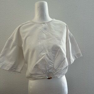 Mango White Boxy Short Sleeve T-Shirt